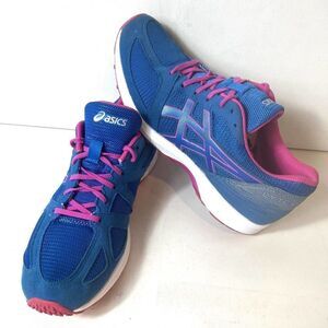 Asics Blue and Pink Athletic Shoes